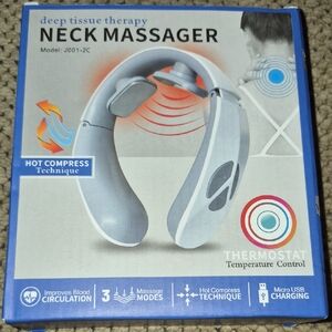 White Neck Massager with Hot Compress - Deep Tissue Therapy